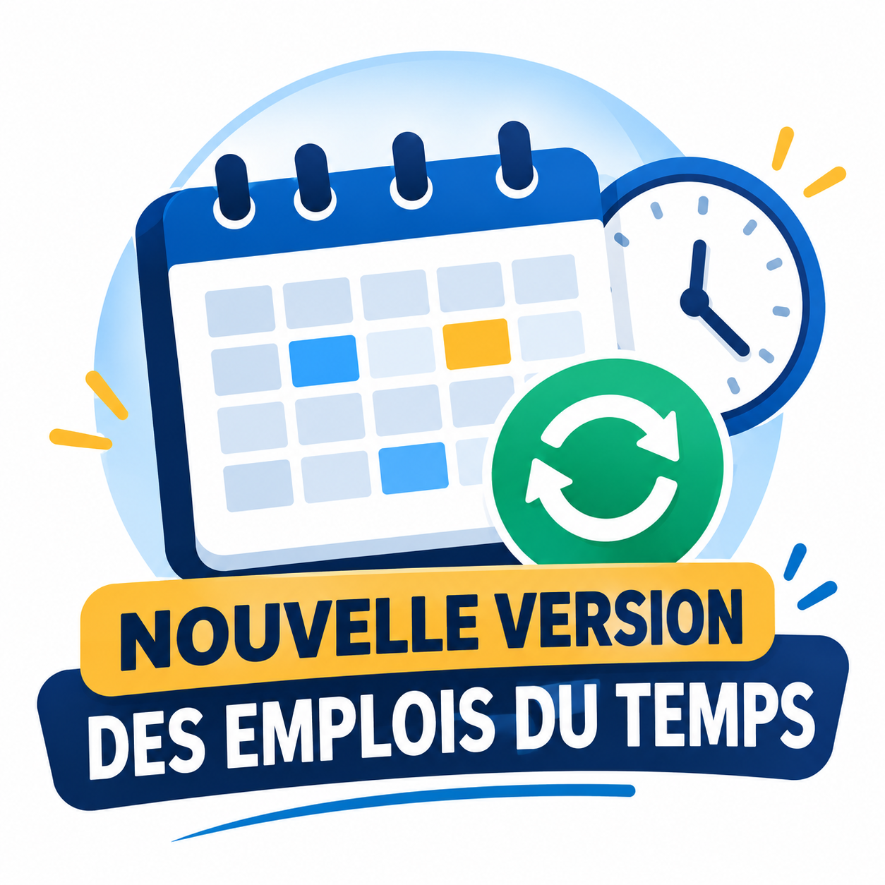 Nouvelle version des emplois du temps